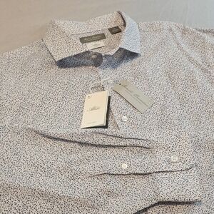 Daniel Cremieux Signature x Albini XXL Micro Floral Lng Slv Linen Shirt NWT L933